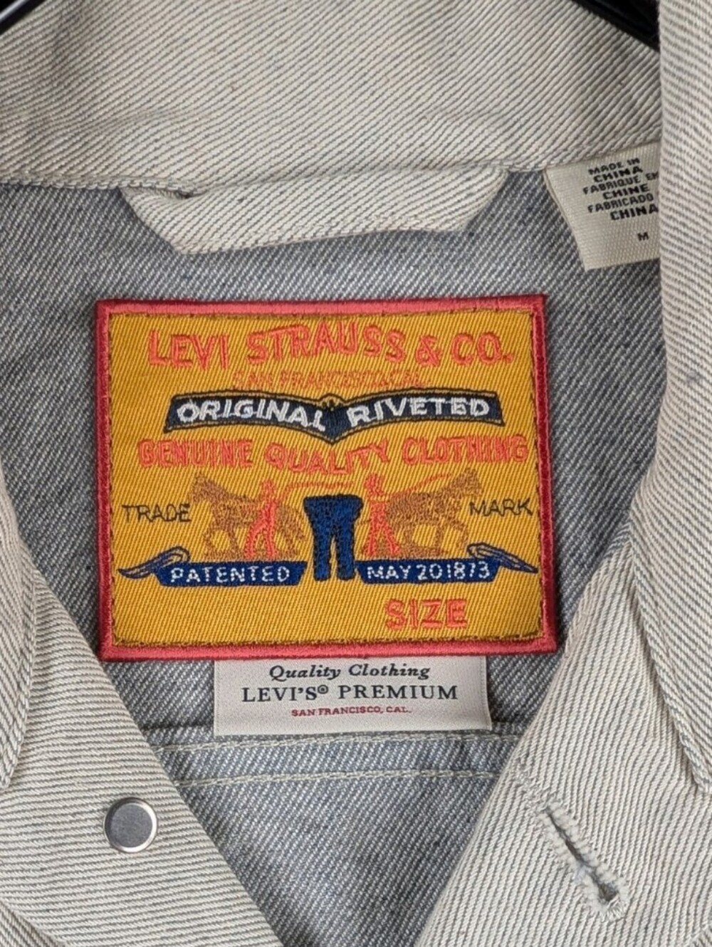 Levi's Premium Vintage Fit Trucker Jacket Leftovers Men's Medium EUC - Picture 9 of 10